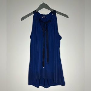 Tahari Navy and Black Grosgrain Tank Size M